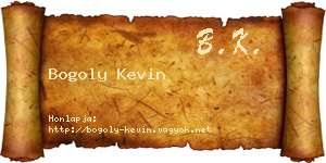 Bogoly Kevin névjegykártya